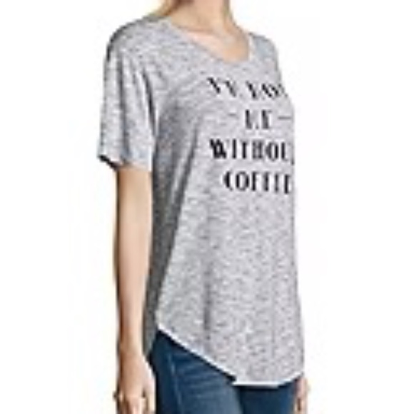 a.n.a Gray Marled "I'M NOT ME WITHOUT COFFEE" Tee Shirt in XXL - Picture 9 of 16